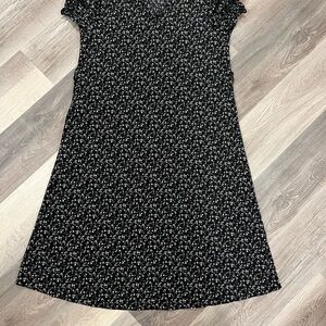 Orange Creek Black Floral Midi Dress